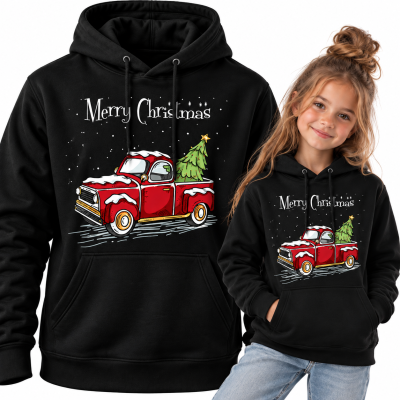 BLUZA Z KAPTUREM  ŚWIĄTECZNA MERRY CHRISTMAS 1